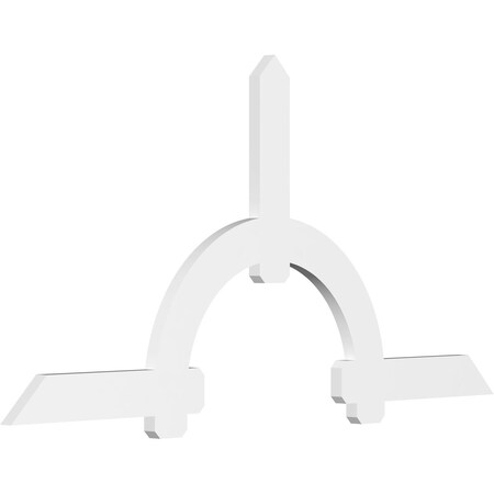 Ekena Millwork Ericson Architectural Grade PVC Gable Bracket, 96"W x 48"H x 2"D x 6"F, 12/12 Pitch GBP096X48X0206ERI00